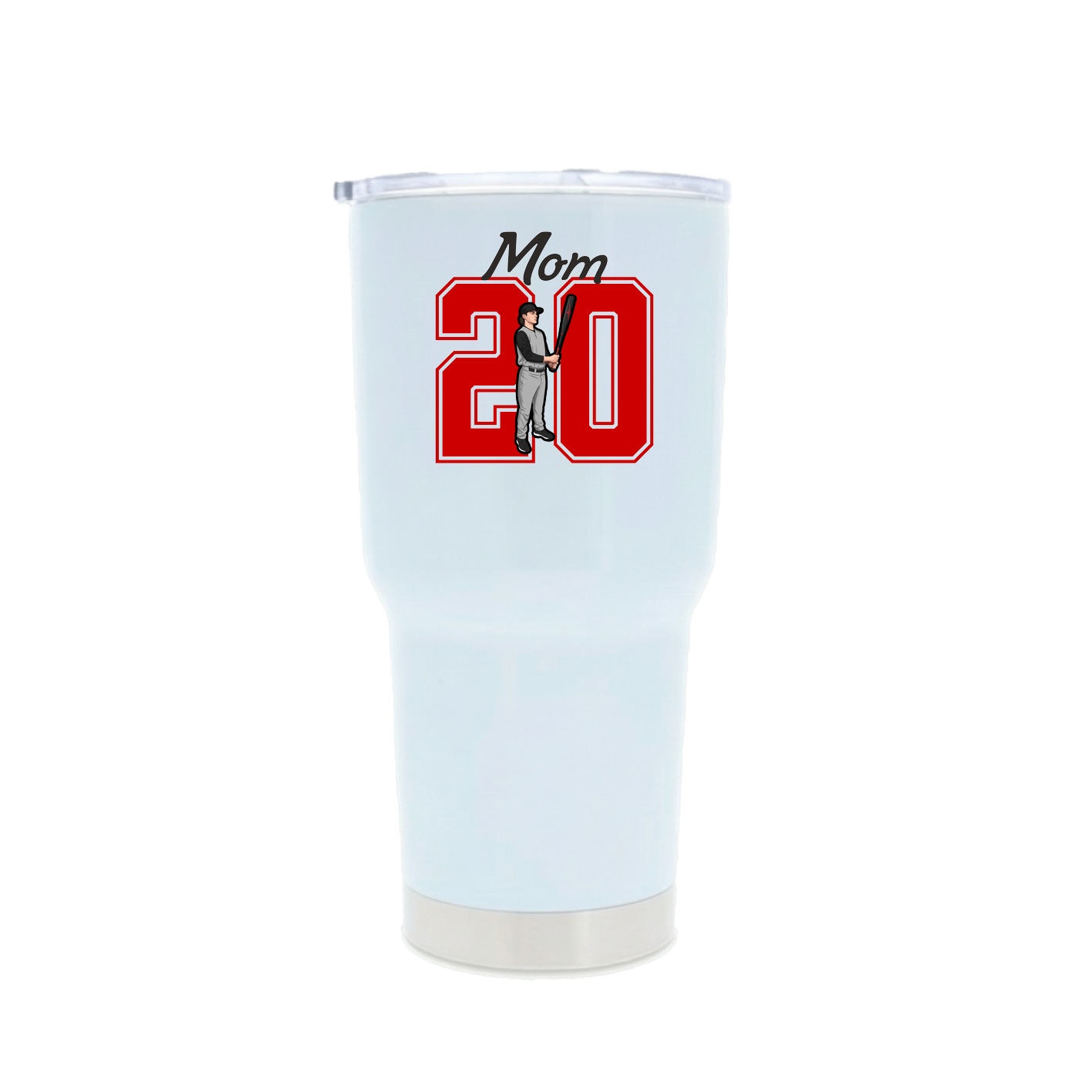 30oz Stainless Steel Tumbler — Mothers Day Shirsey in White