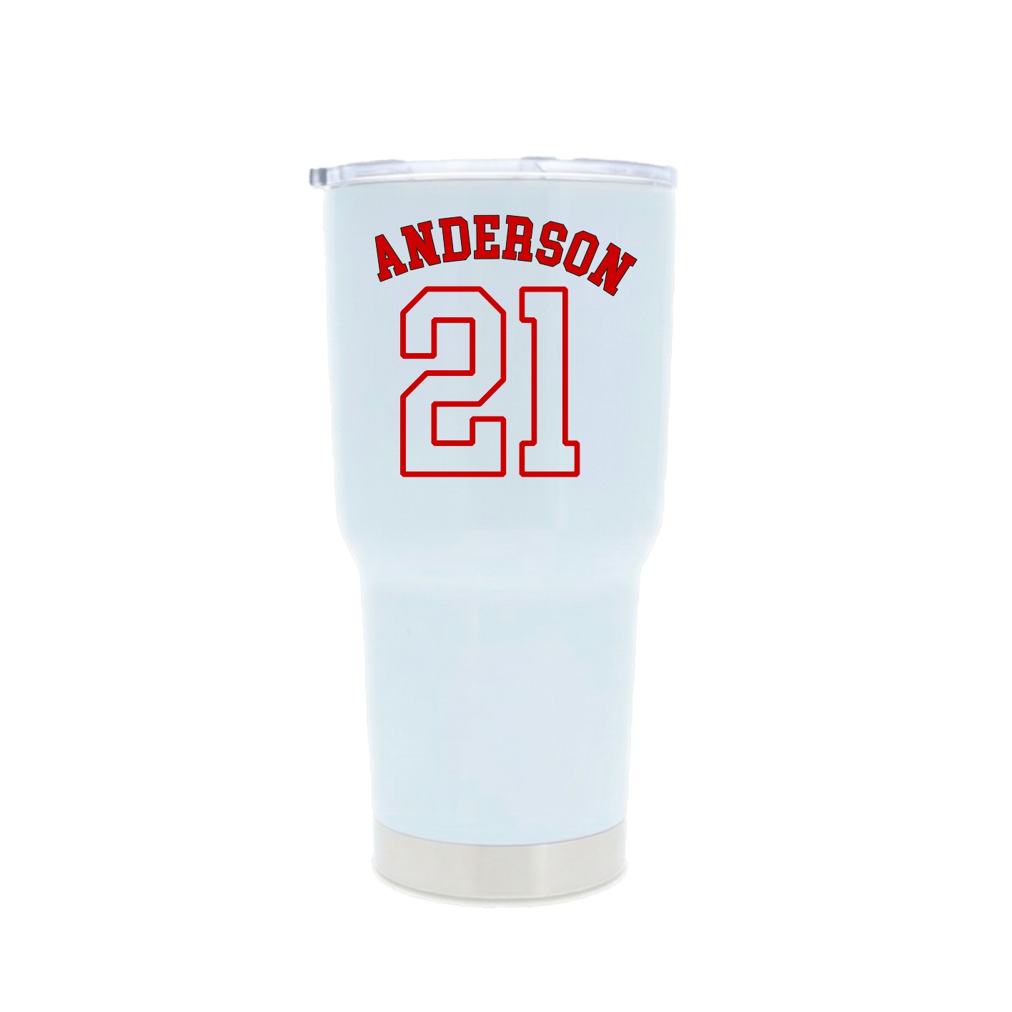 30oz Stainless Steel Tumbler — Shirsey Arch in White
