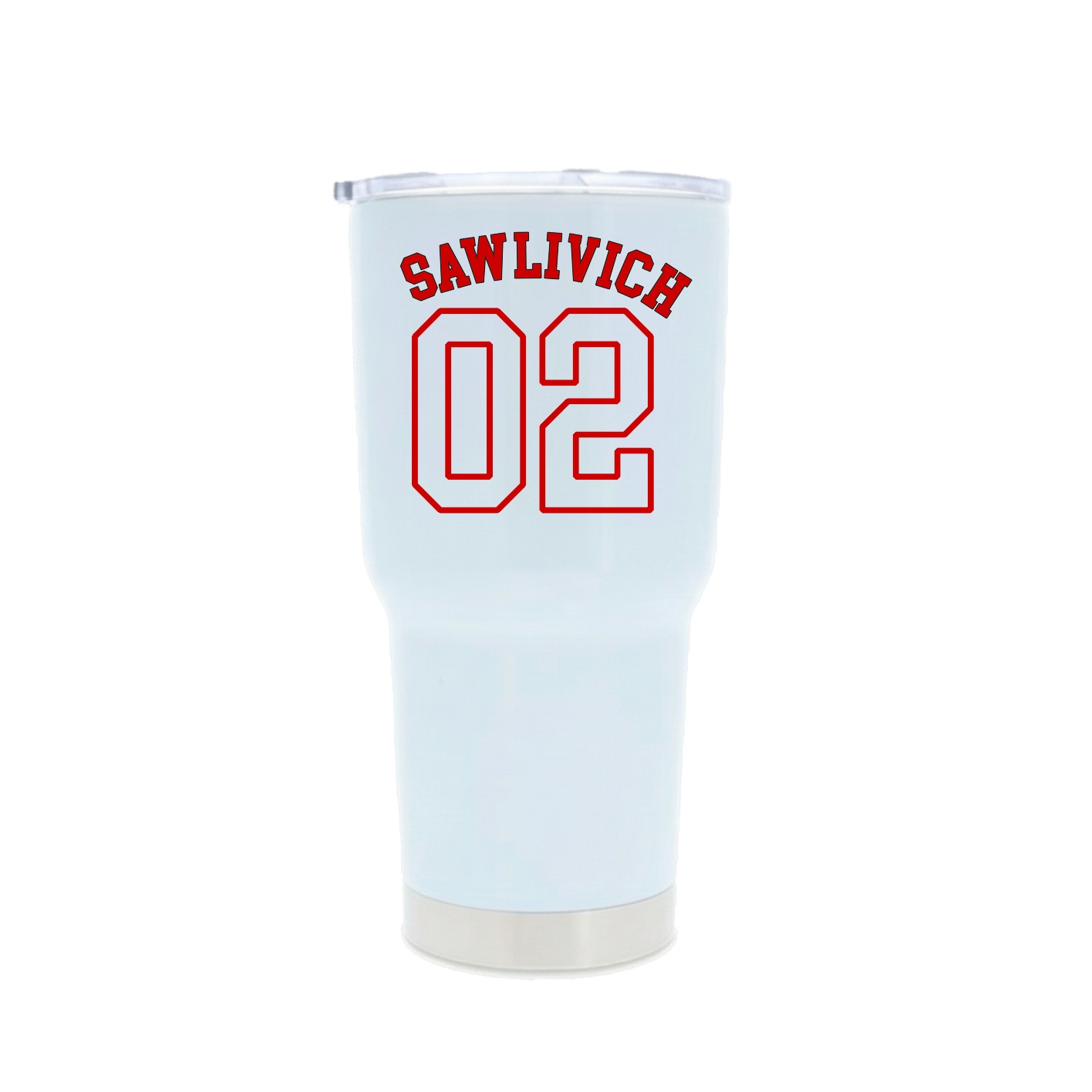 30oz Stainless Steel Tumbler — Shirsey Arch in White