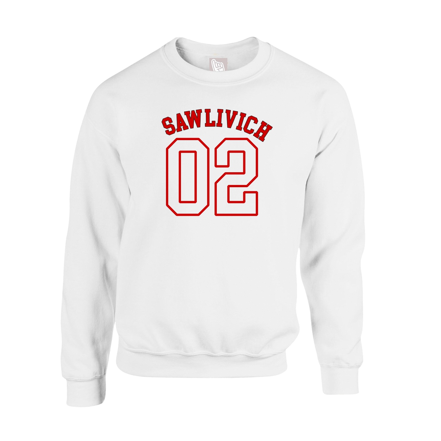 Fleece Crew — Shirsey Arch in White