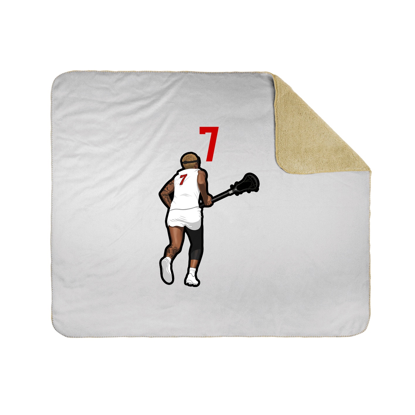 Throw Blanket — Number Top in White