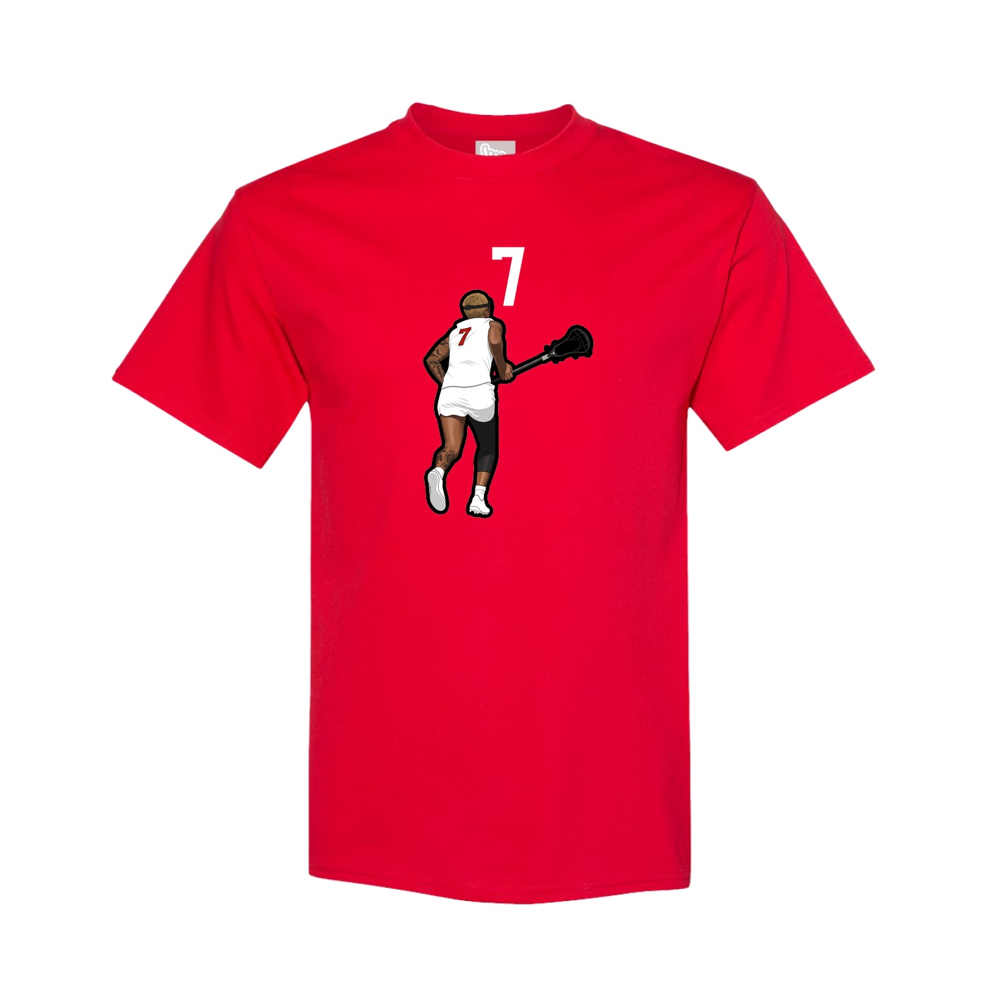 Youth Tee — Number Top in Red