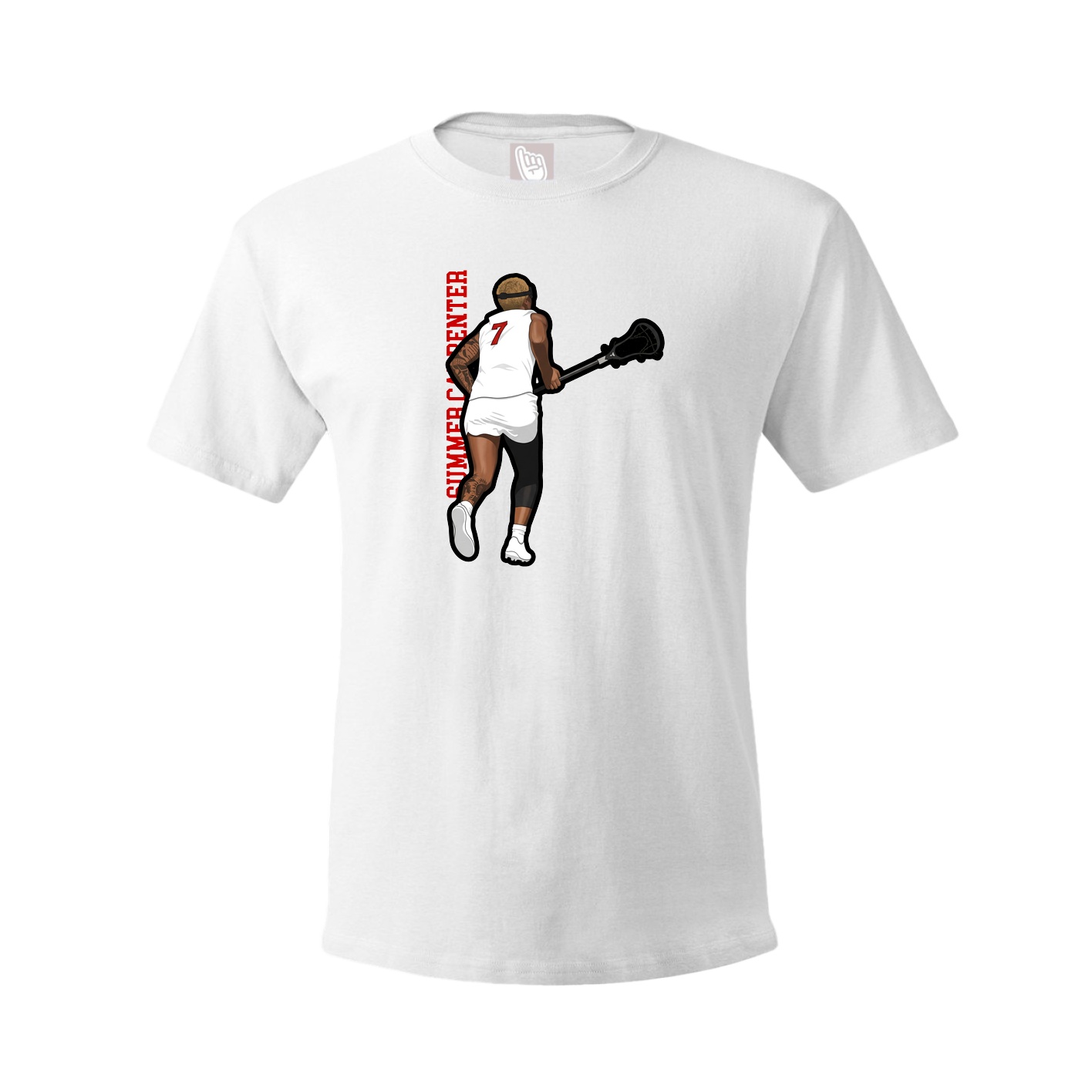Tee — Name Vertical in White