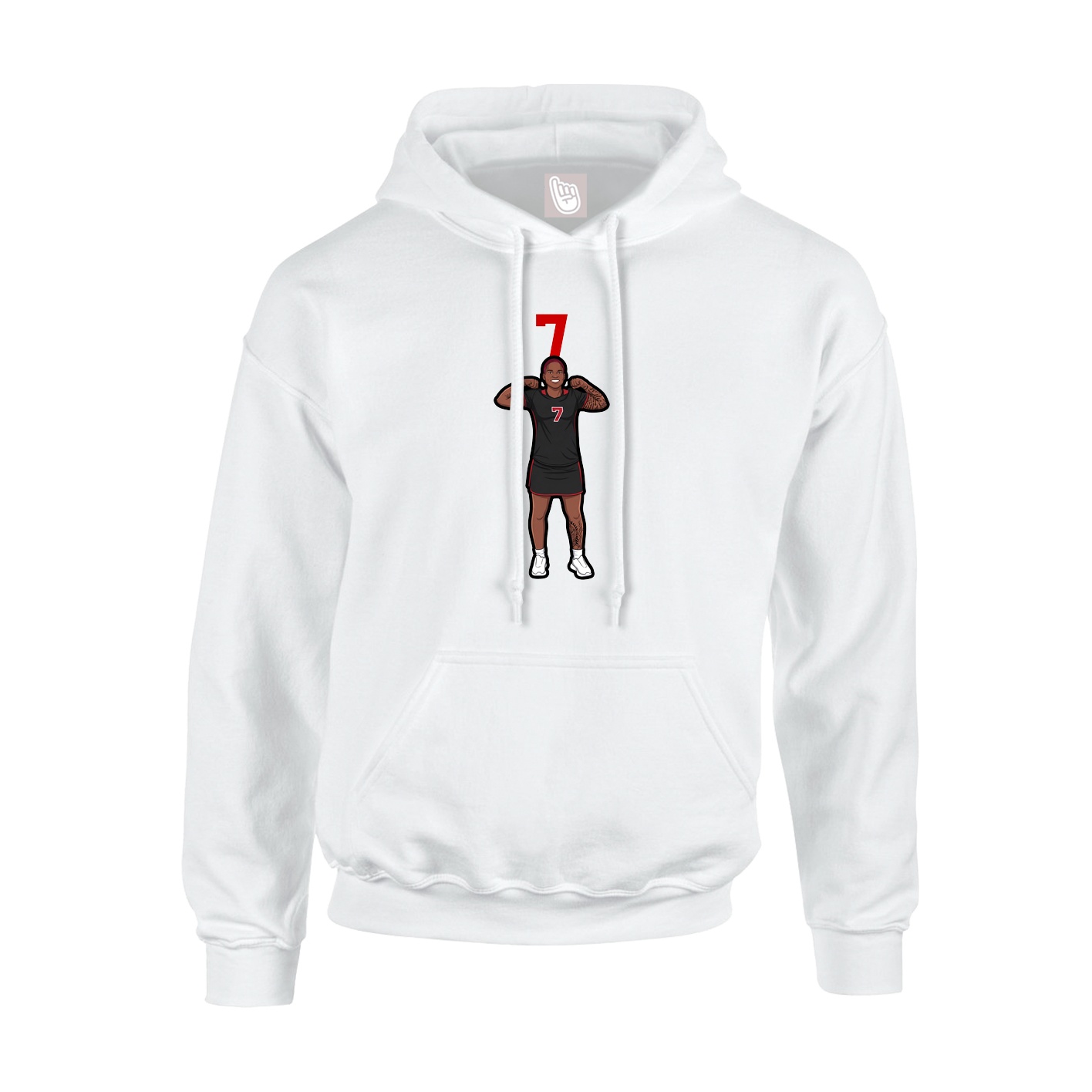 Hoodie — Number Top in White