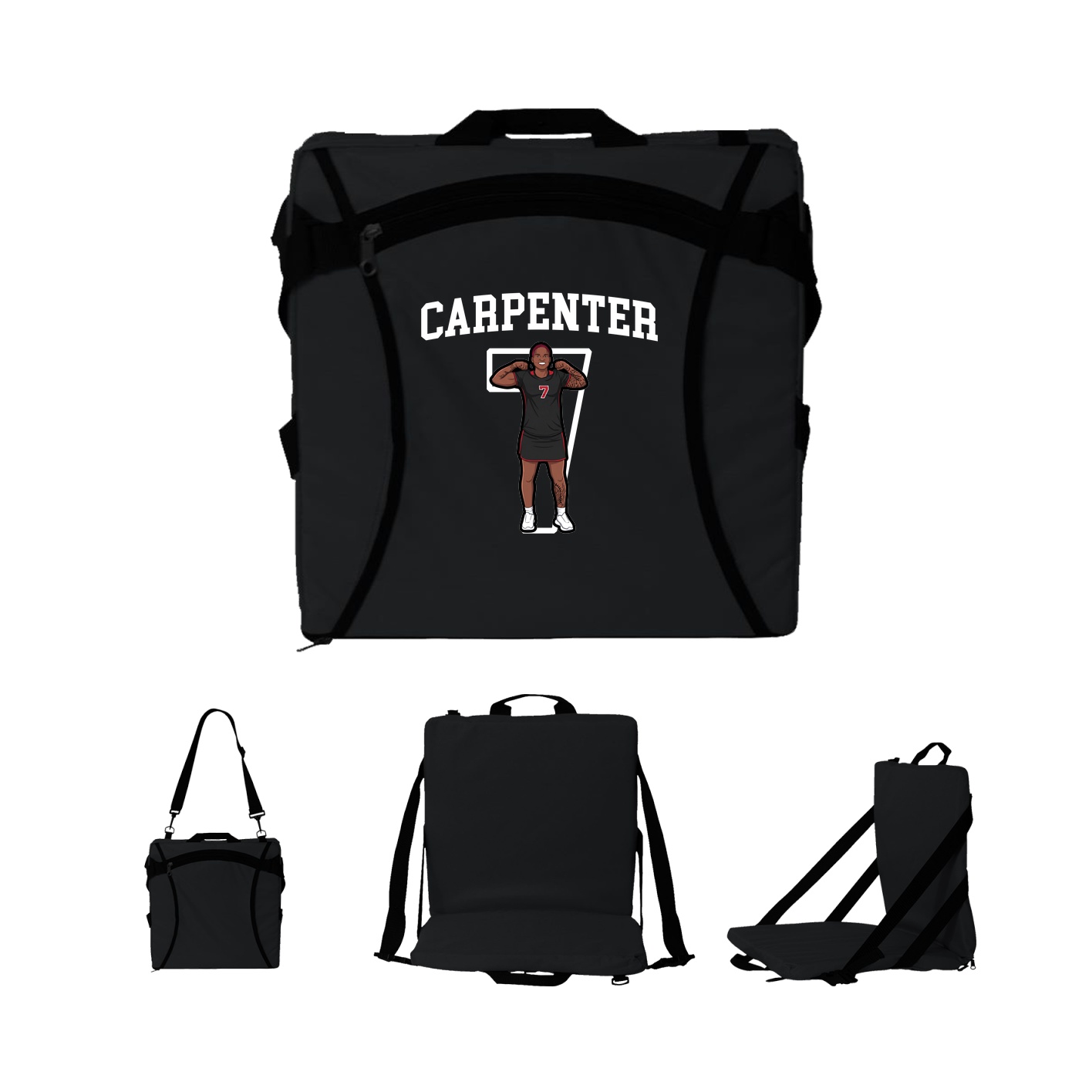 Folding Stadium Seat — Shirsey in Black