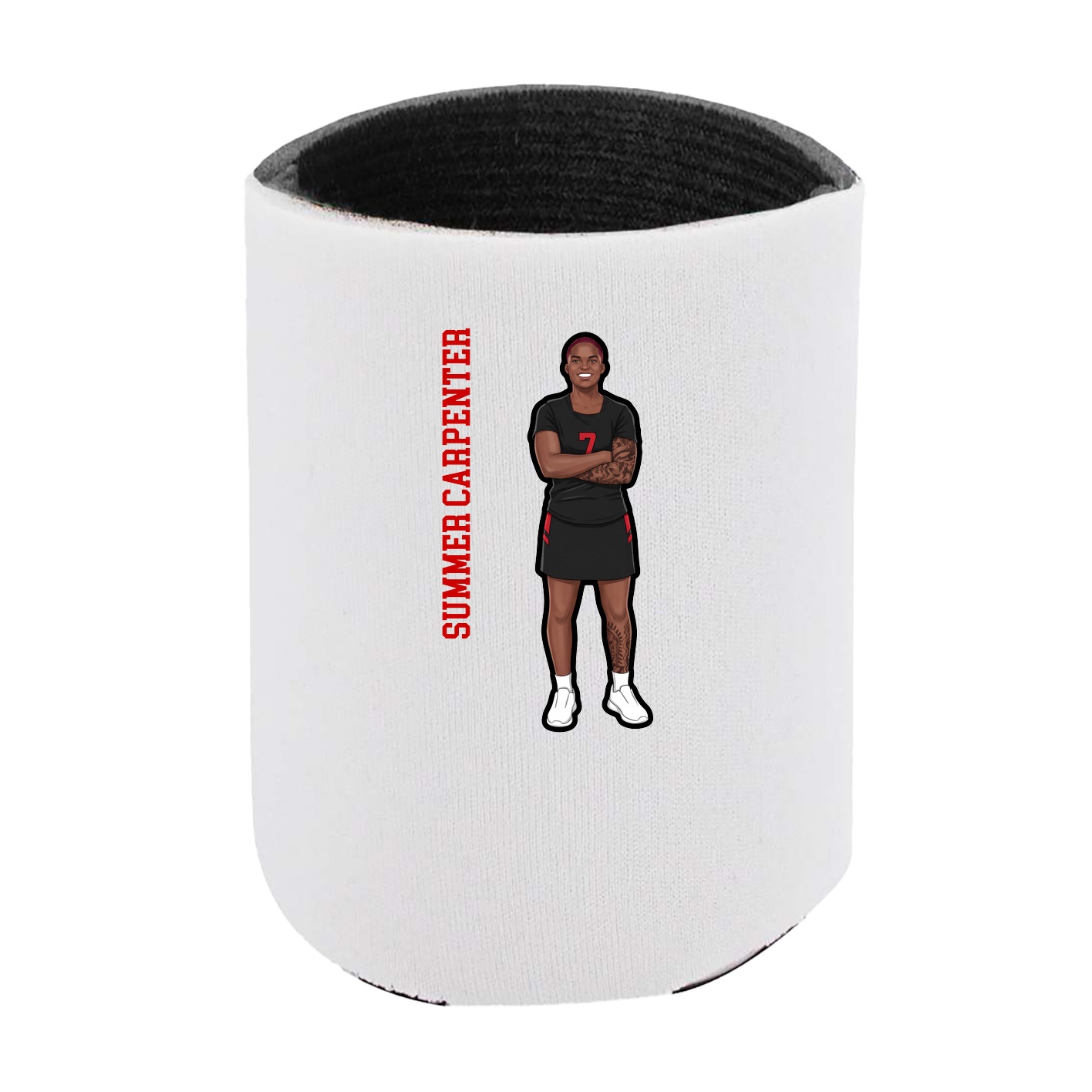 Can Holder — Name Vertical in White