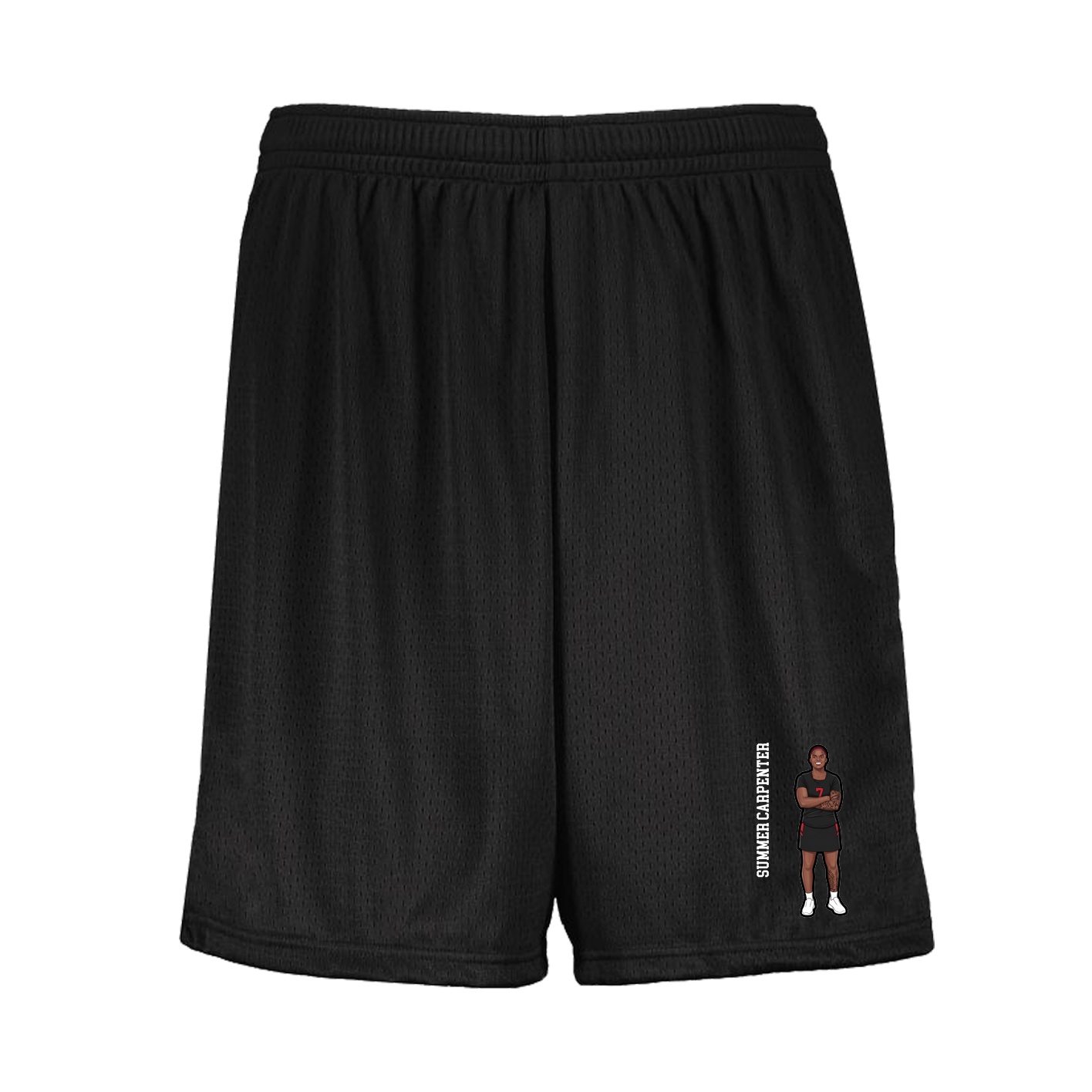 Shorts — Name Vertical in Black