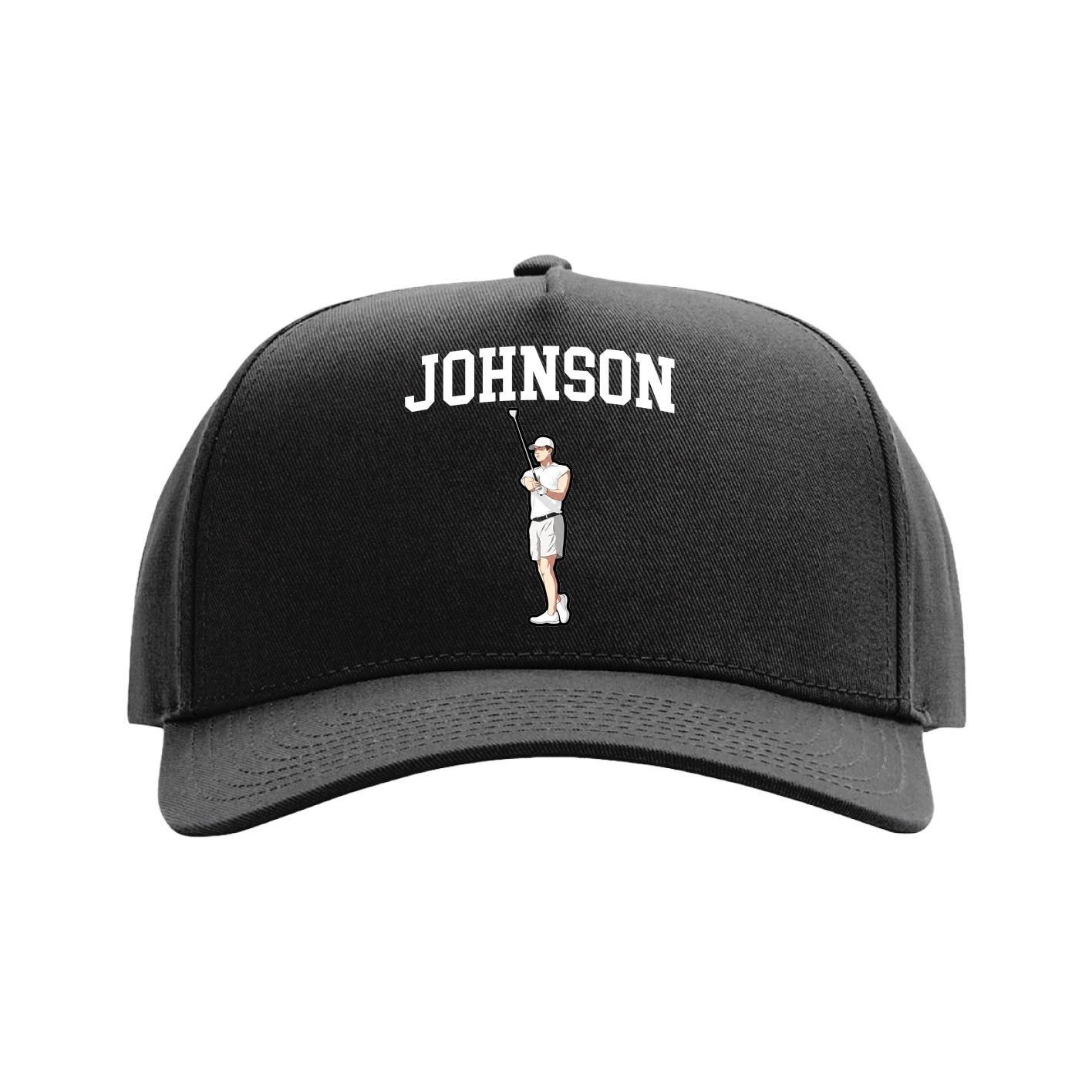 Full Fabric Five-Panel Champ Cap — Shirsey in Black