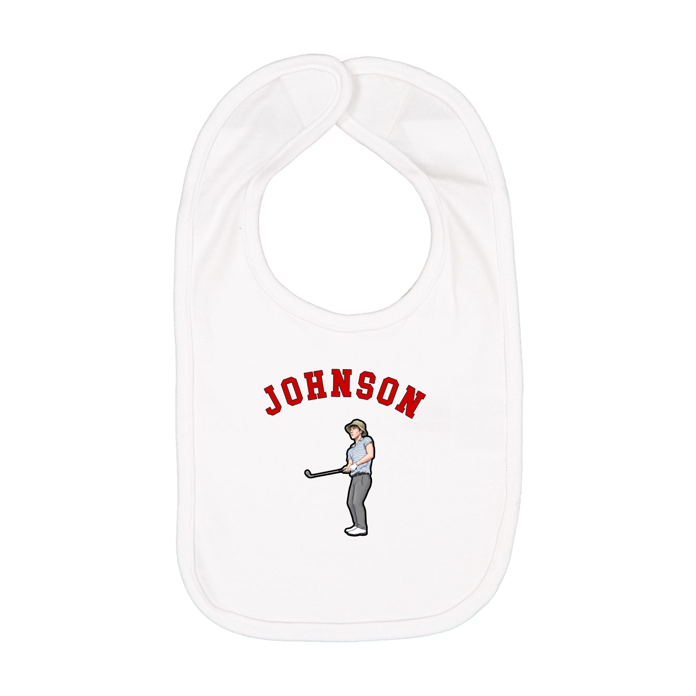 Infant Bib — Shirsey Arch in White