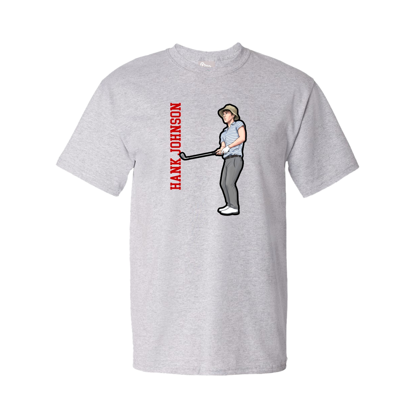 Tee — Name Vertical in Grey