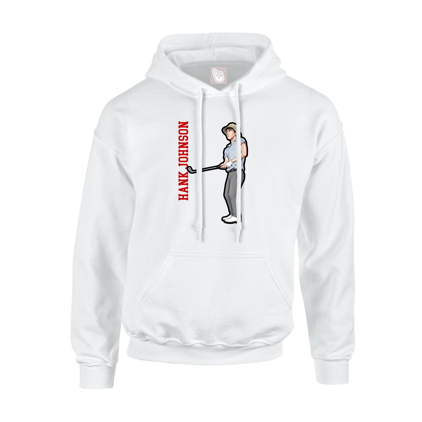 Youth Hoodie — Name Vertical in White