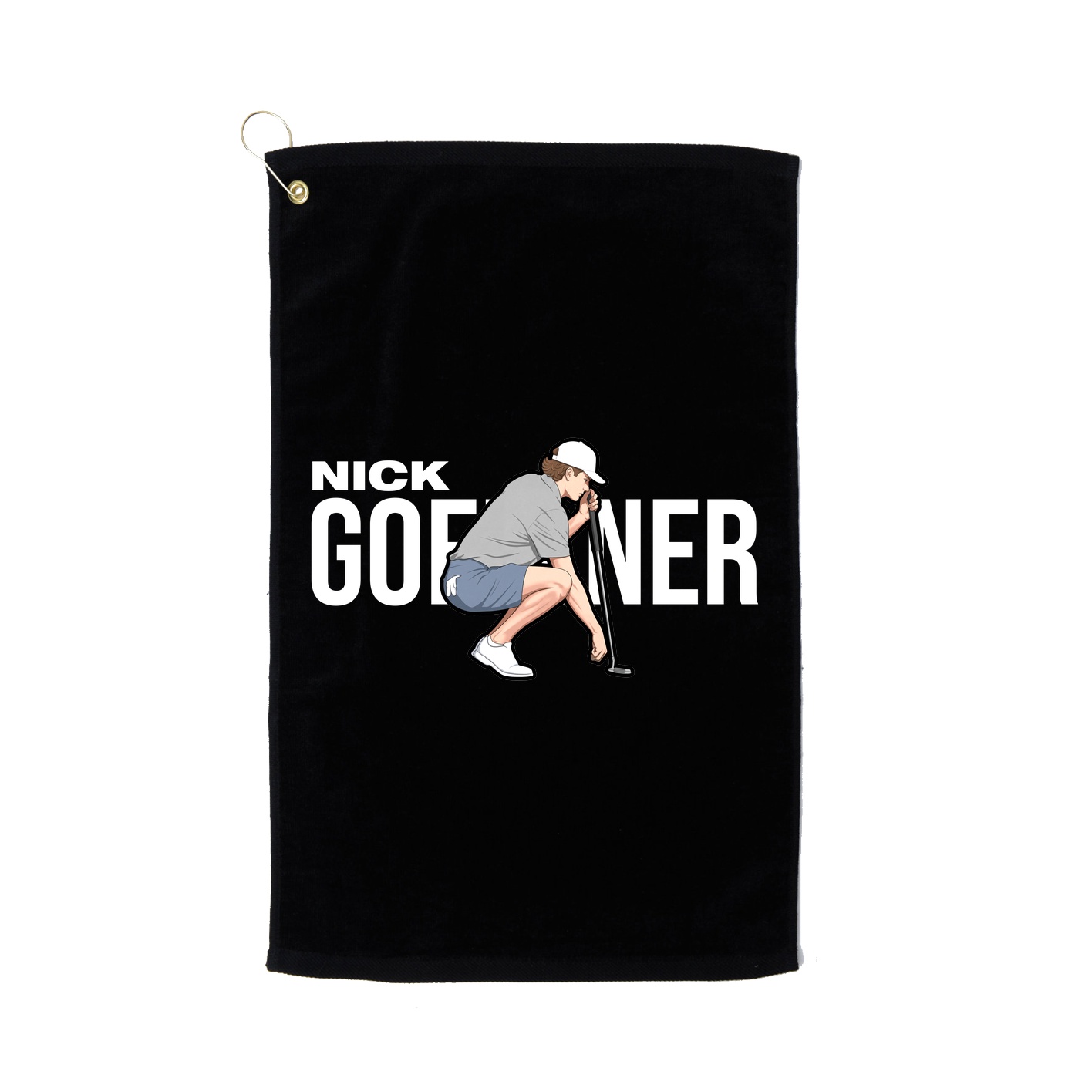 Golf Towel — Player Name in Black
