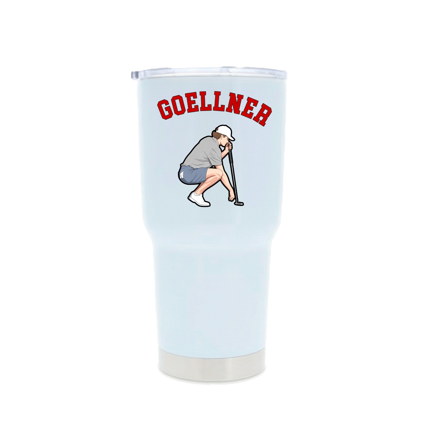 30oz Stainless Steel Tumbler — Shirsey Arch in White