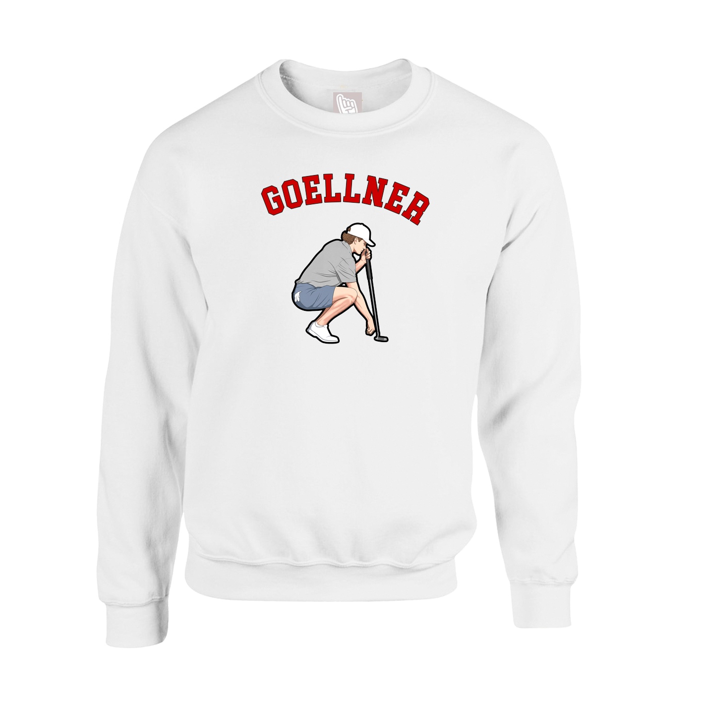Fleece Crew — Shirsey Arch in White
