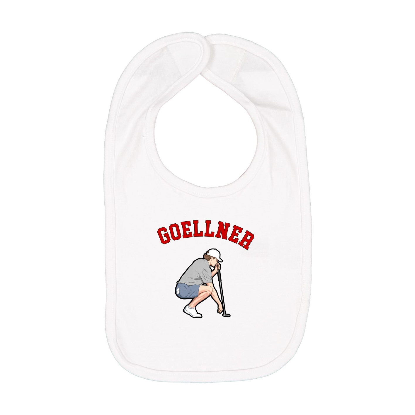 Infant Bib — Shirsey Arch in White