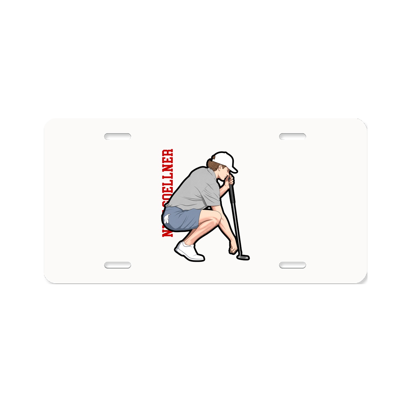 License Plate — Name Vertical in Classic