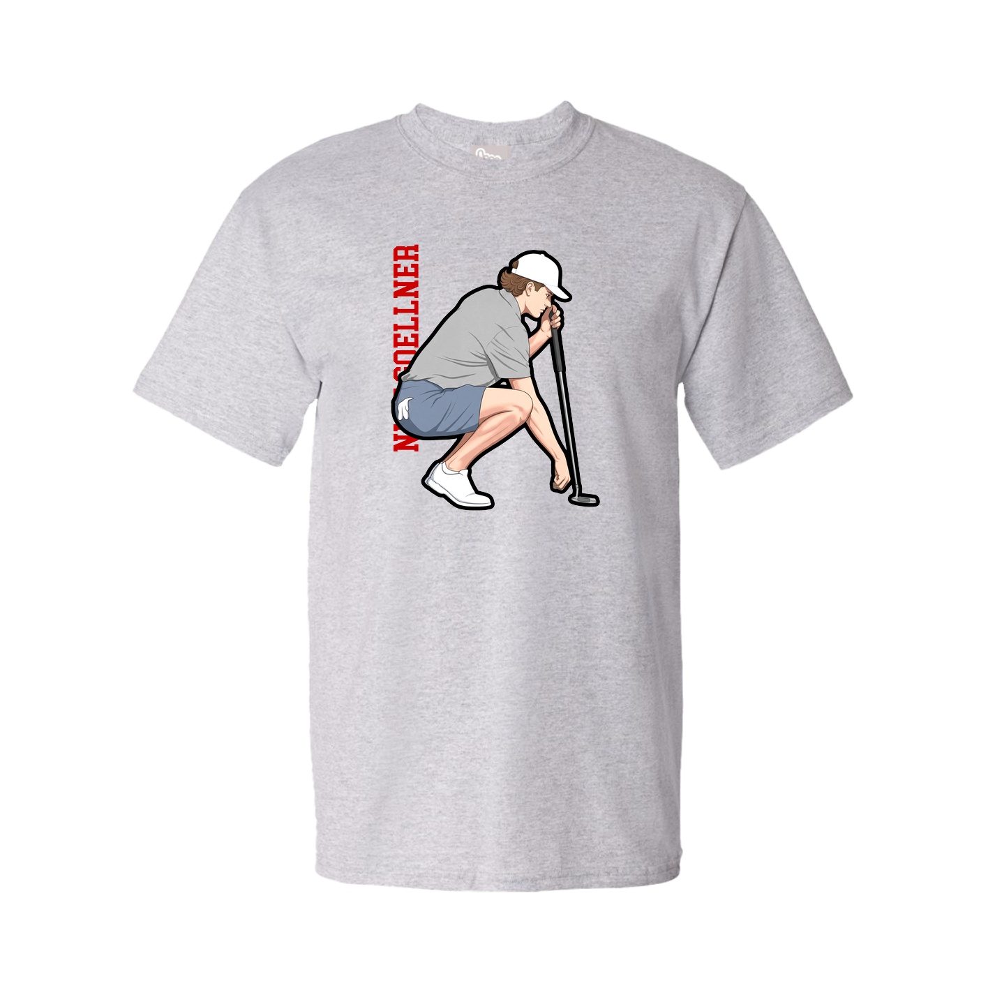 Tee — Name Vertical in Grey