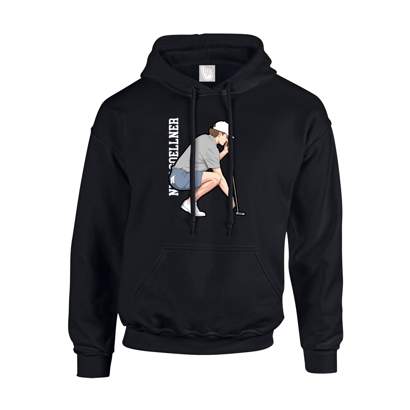 Youth Hoodie — Name Vertical in Black