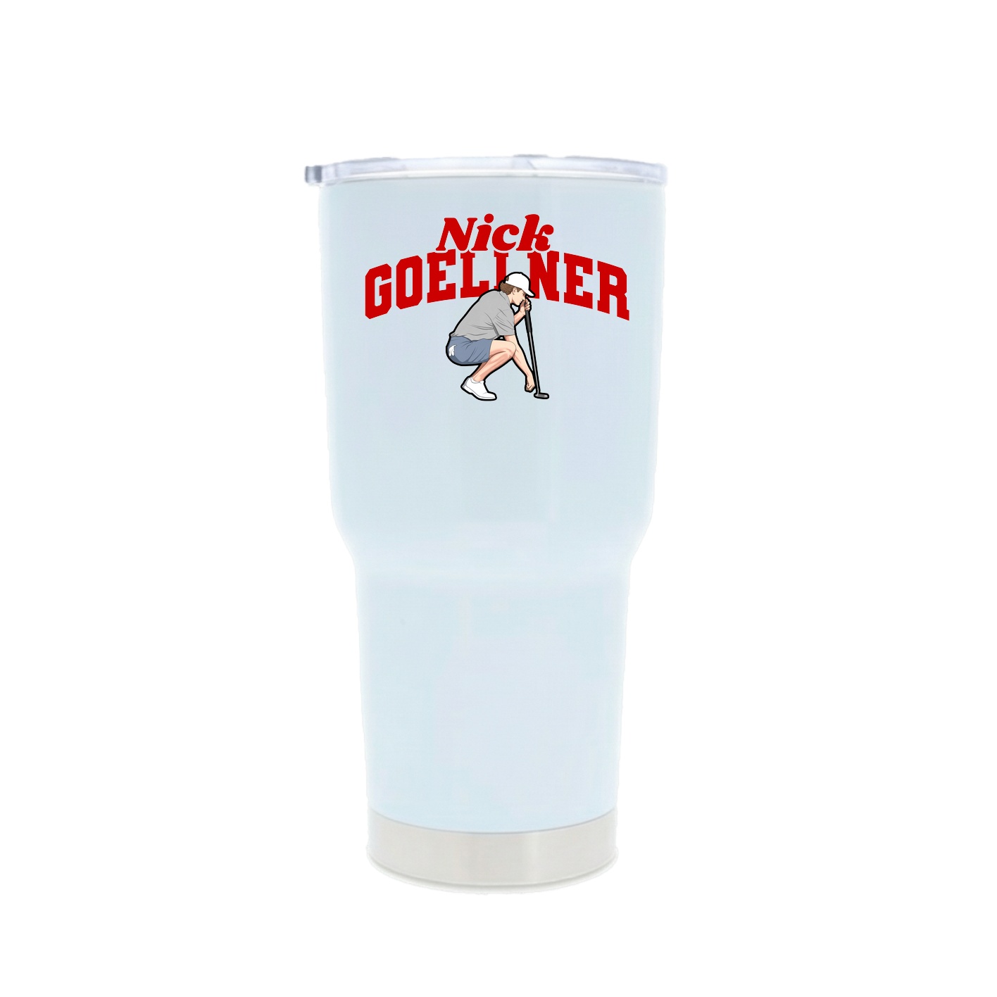 30oz Stainless Steel Tumbler — Signature Arch in White
