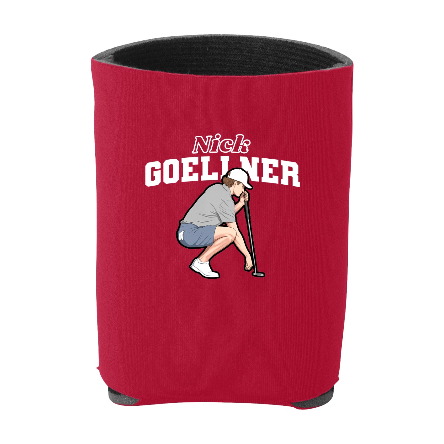 Can Holder — Name Arch in Red