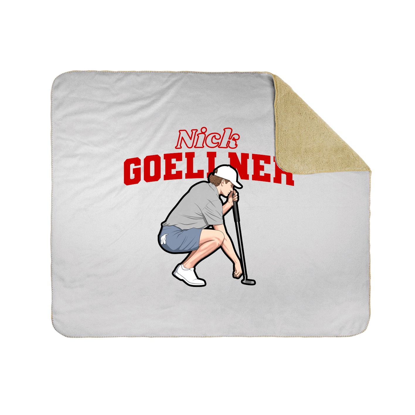 Throw Blanket — Name Arch in White