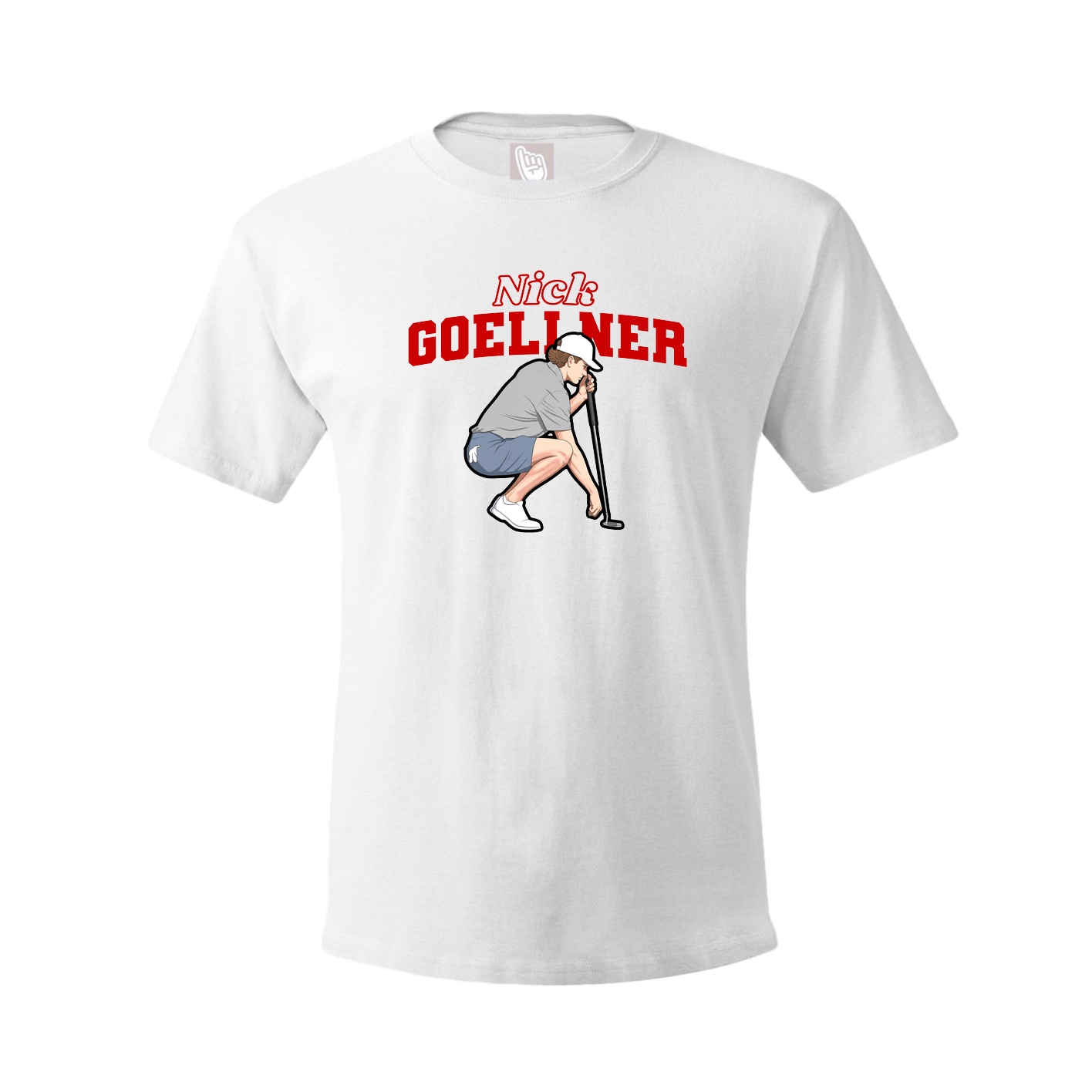 Youth Tee — Name Arch in White