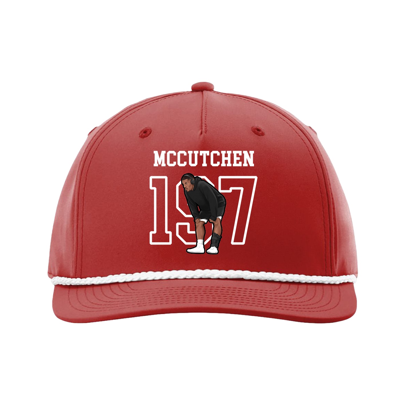 Five-Panel Classic Rope Cap — Shirsey in Red