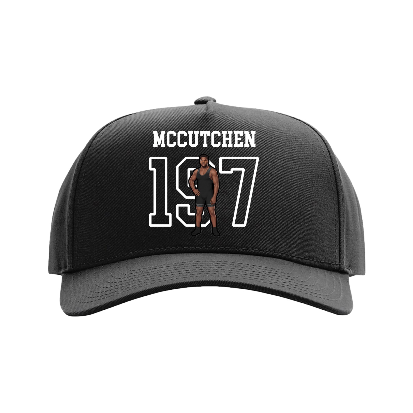 Full Fabric Five-Panel Champ Cap — Shirsey in Black