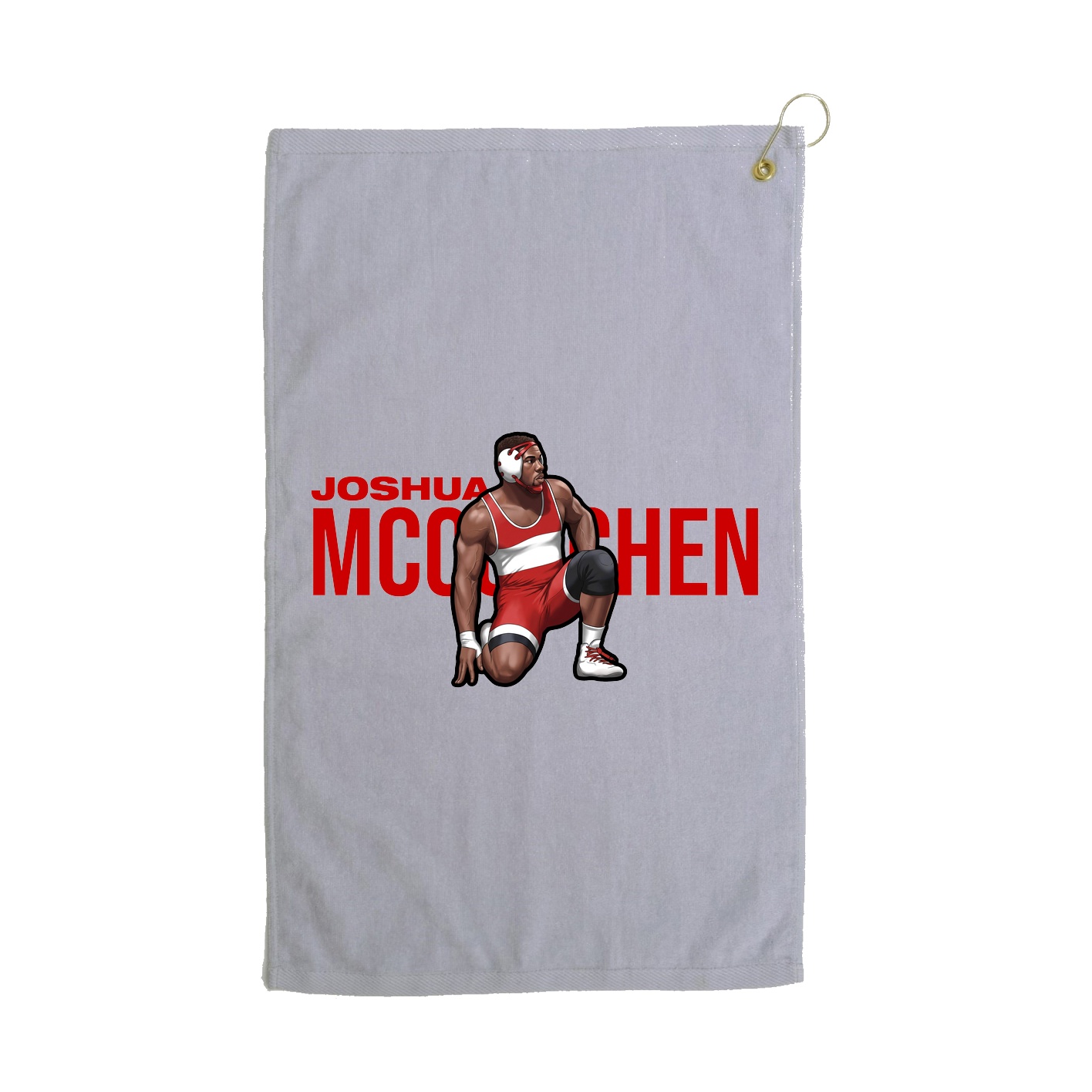 Golf Towel — Player Name in Grey