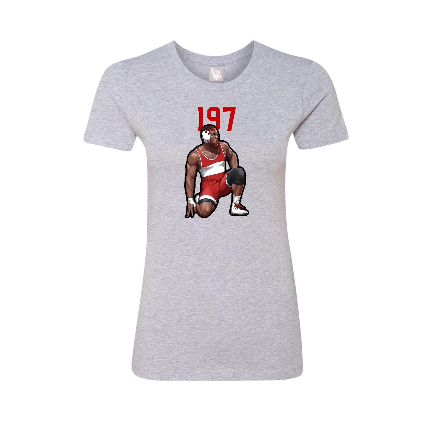 Womens Tee — Number Top in Grey