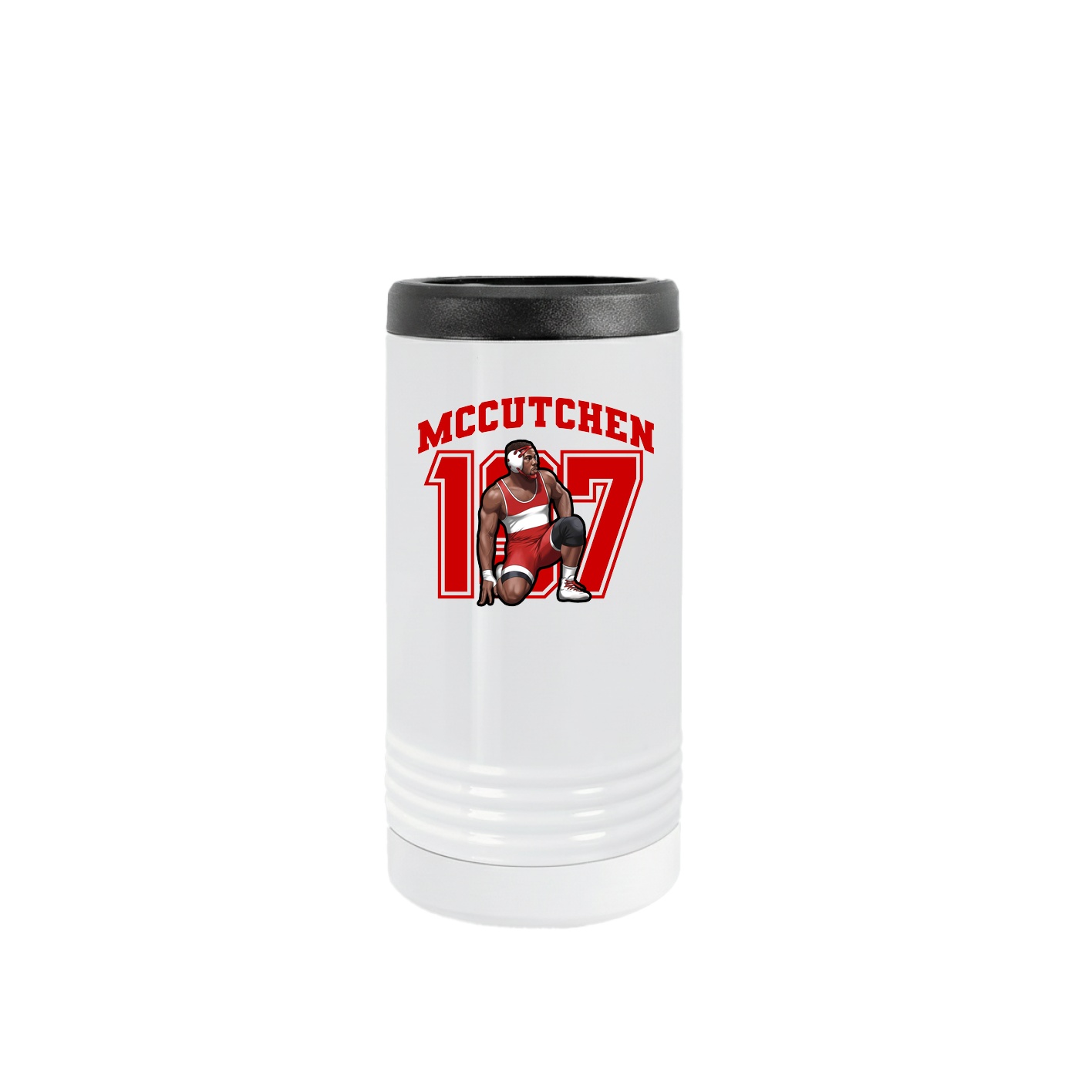 Slim Beverage Holder — Number in White