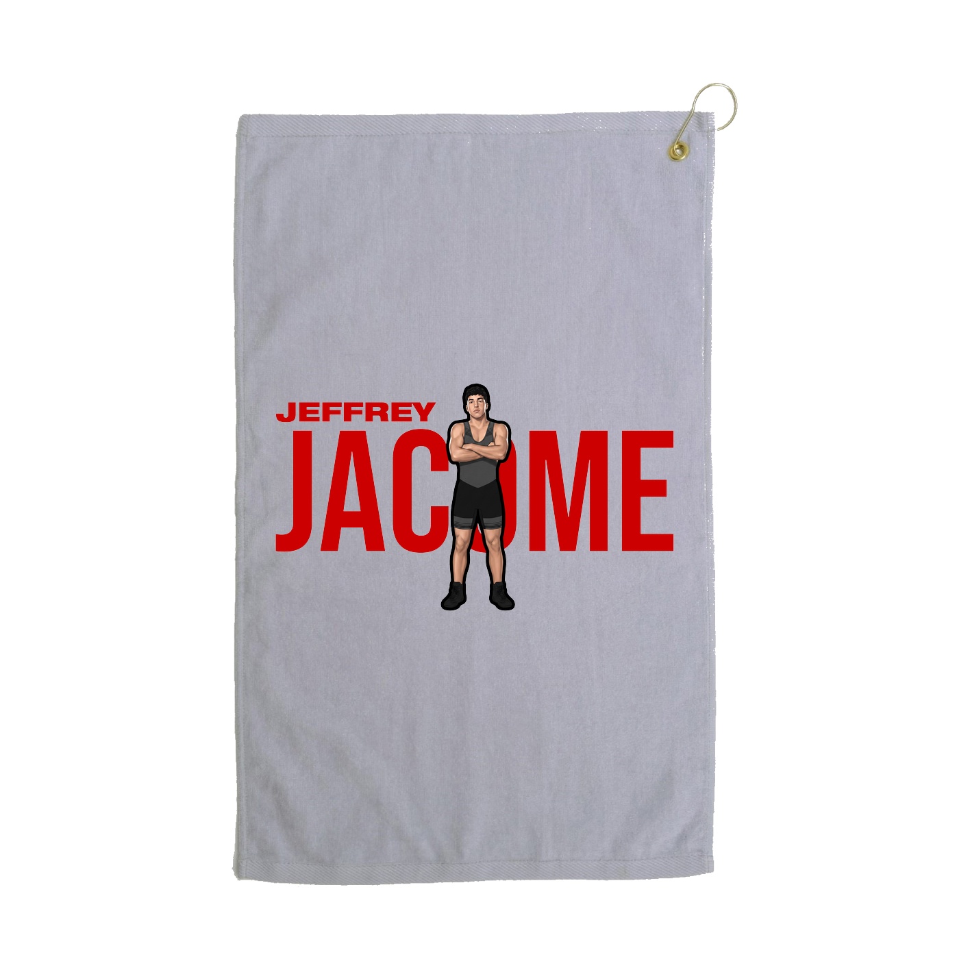 Golf Towel — Player Name in Grey