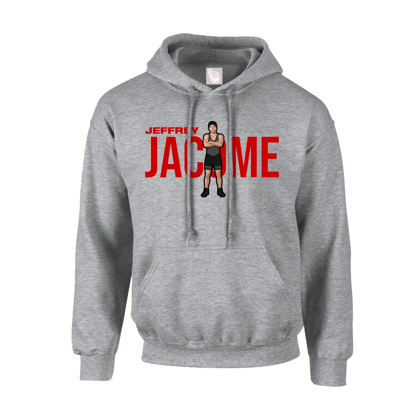 Youth Hoodie — Player Name in Grey
