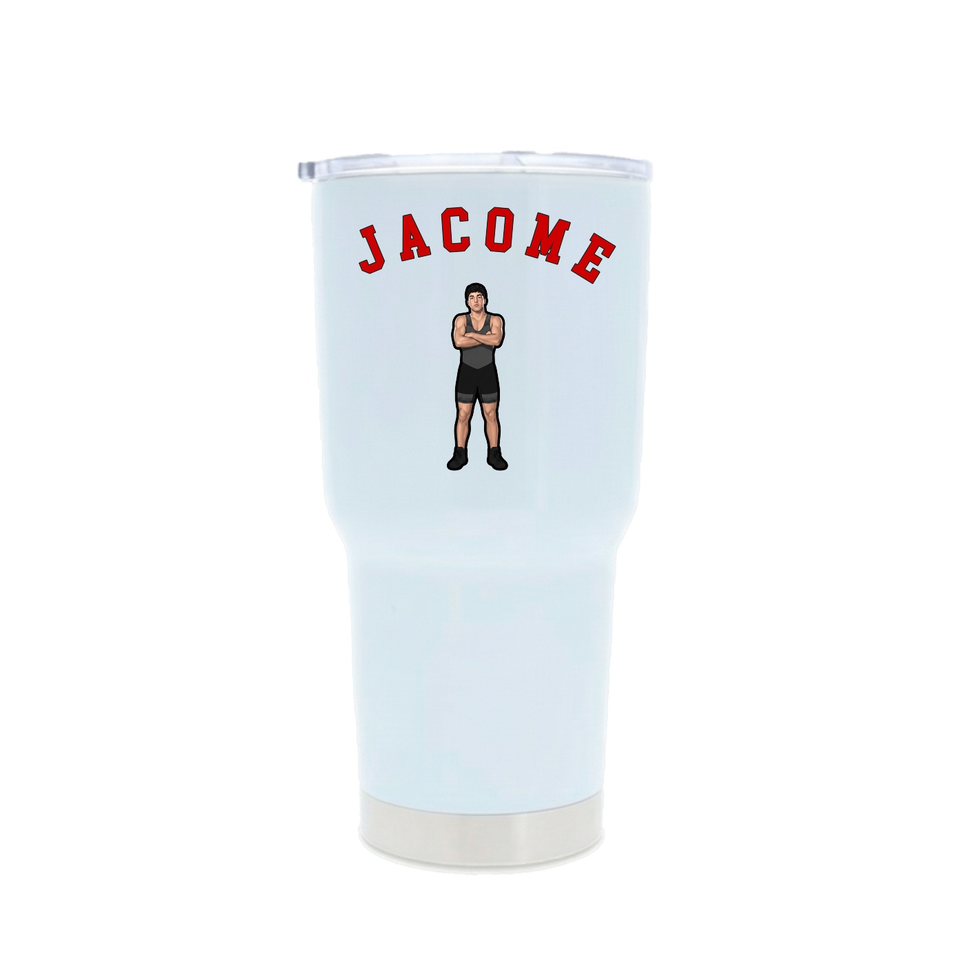 30oz Stainless Steel Tumbler — Shirsey Arch in White