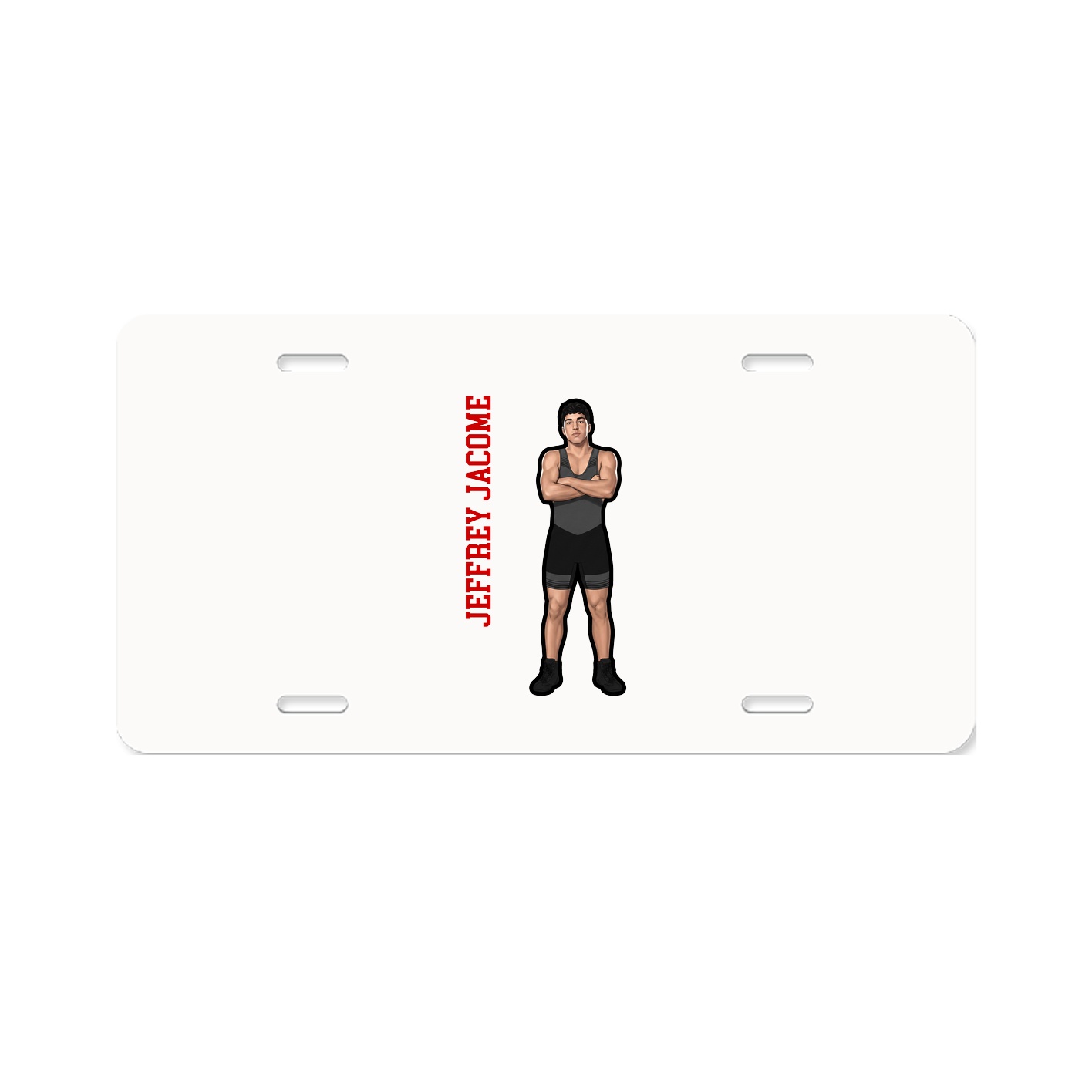 License Plate — Name Vertical in Classic