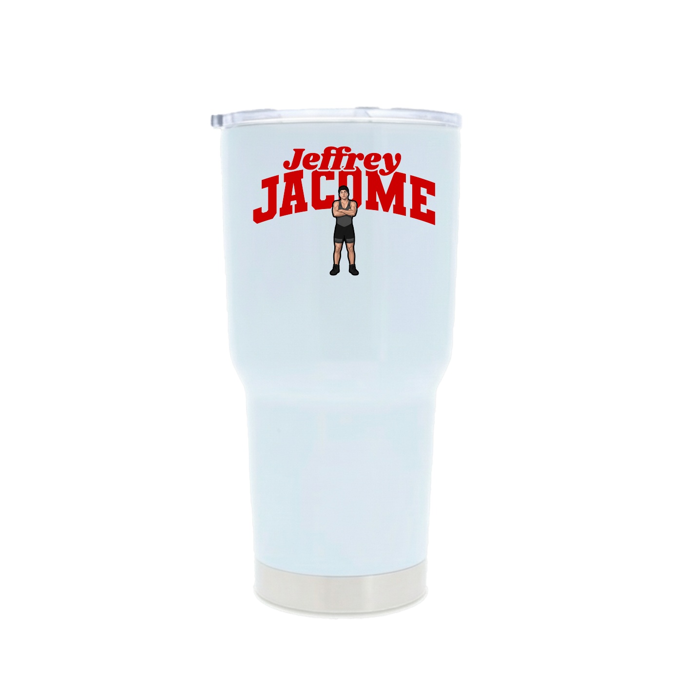 30oz Stainless Steel Tumbler — Signature Arch in White