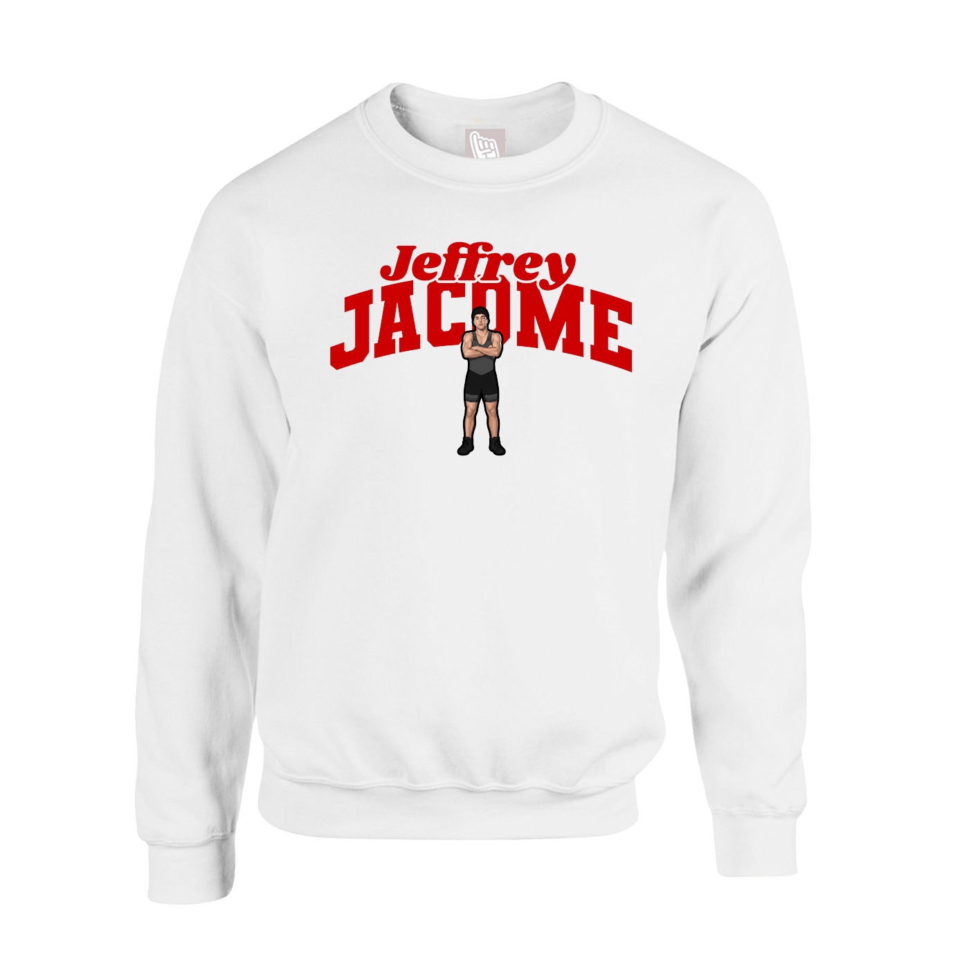 Fleece Crew — Signature Arch in White