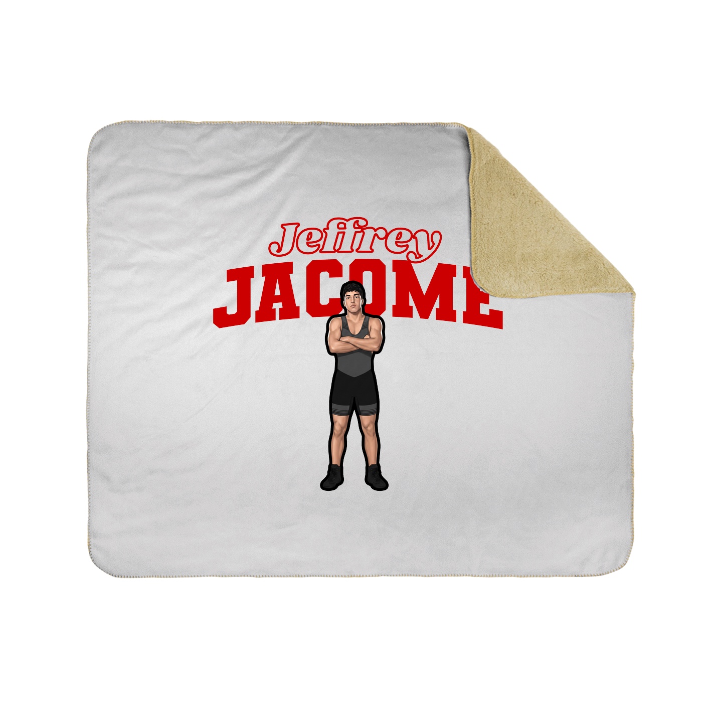 Throw Blanket — Name Arch in White
