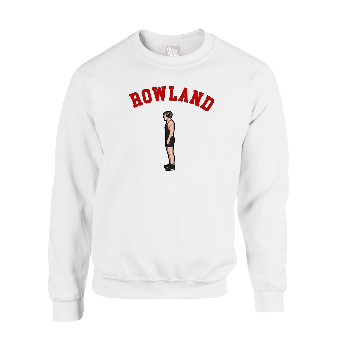 Fleece Crew — Shirsey Arch in White