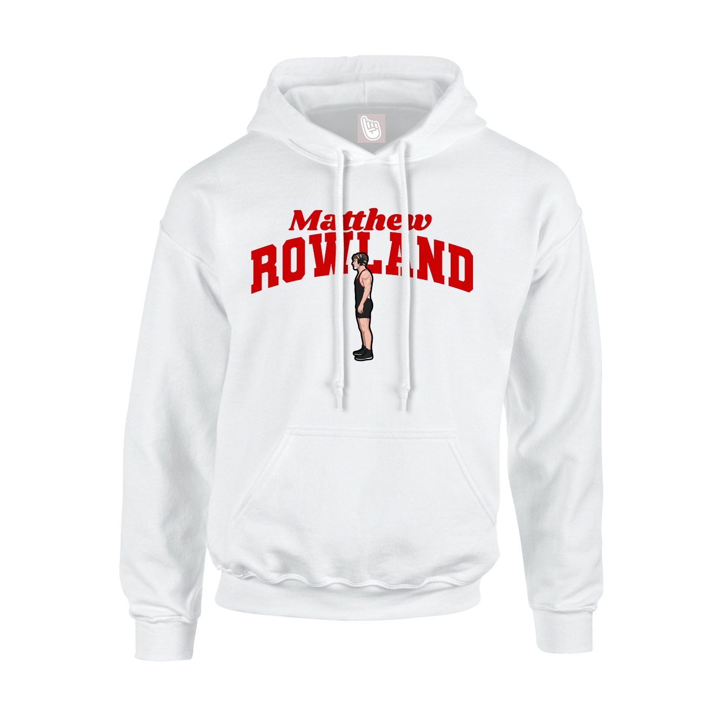 Youth Hoodie — Signature Arch in White