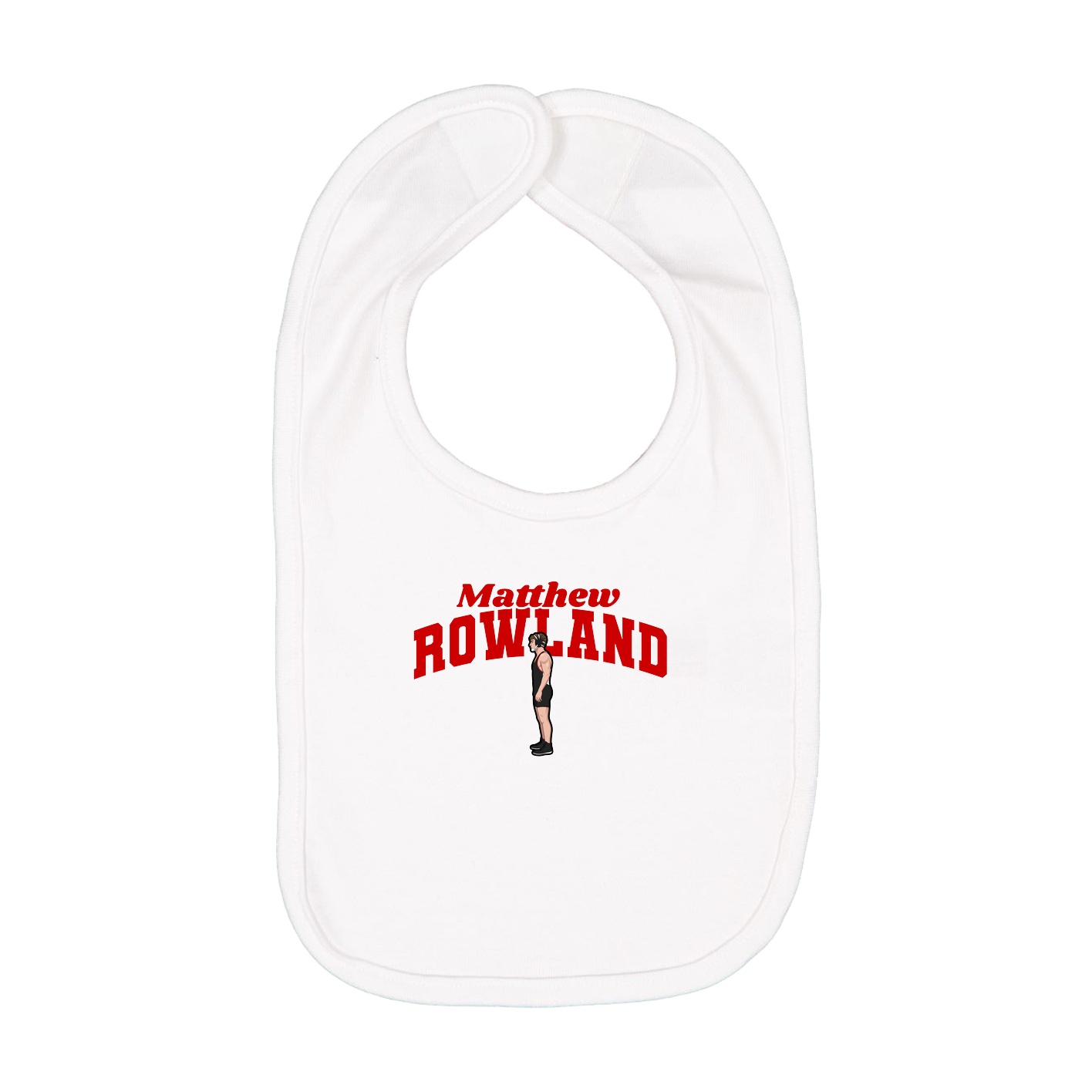 Infant Bib — Signature Arch in White