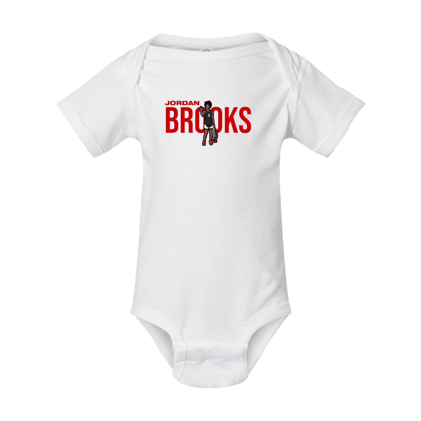 Baby Onesie — Player Name in White