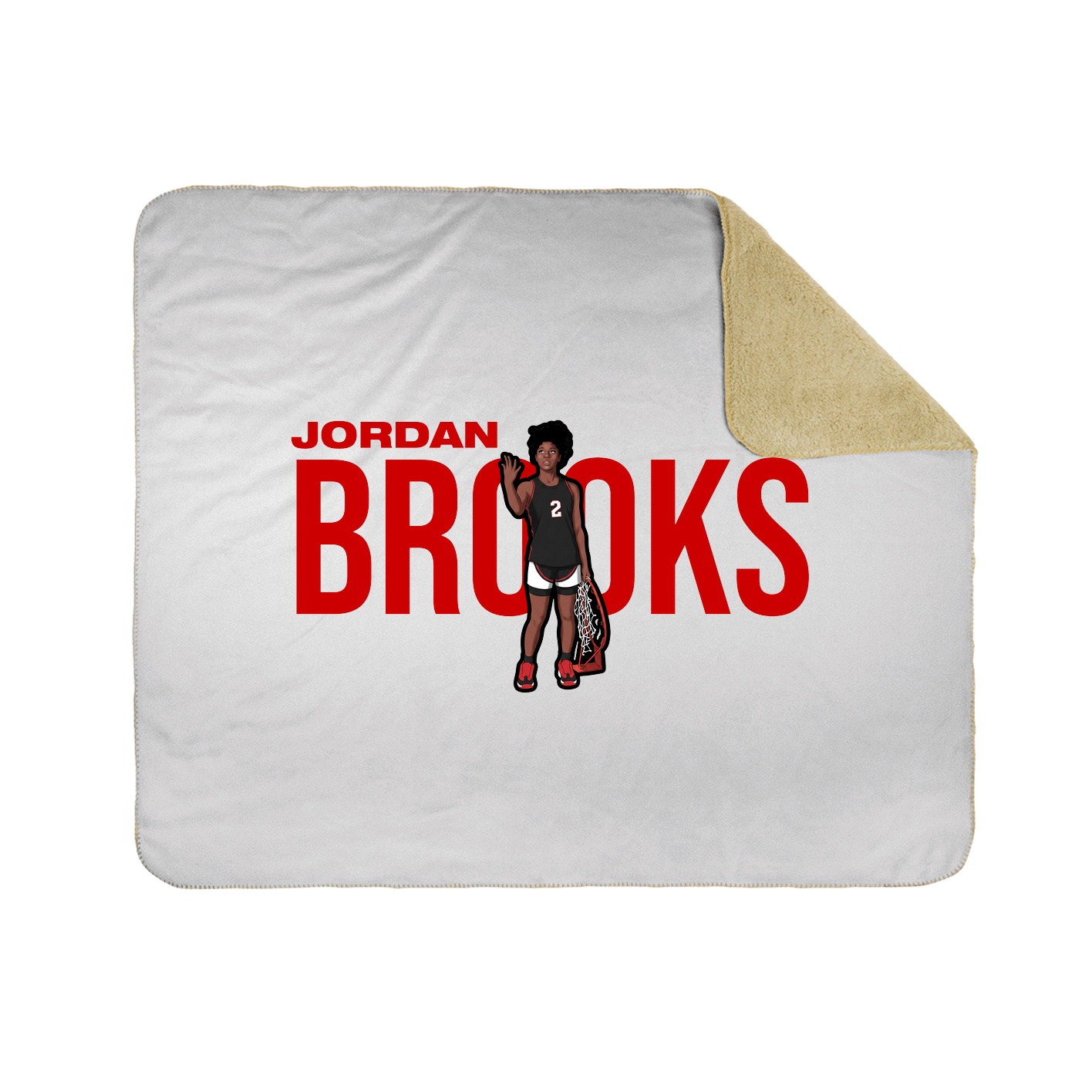 Throw Blanket — Player Name in White