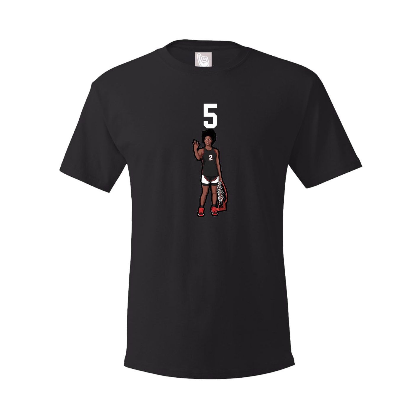 Youth Tee — Number Top in Black