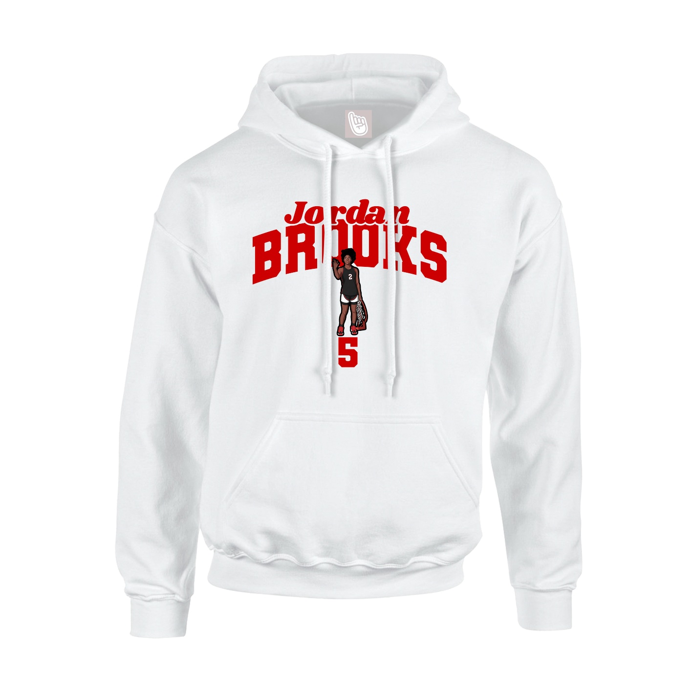 Hoodie — Signature Arch in White