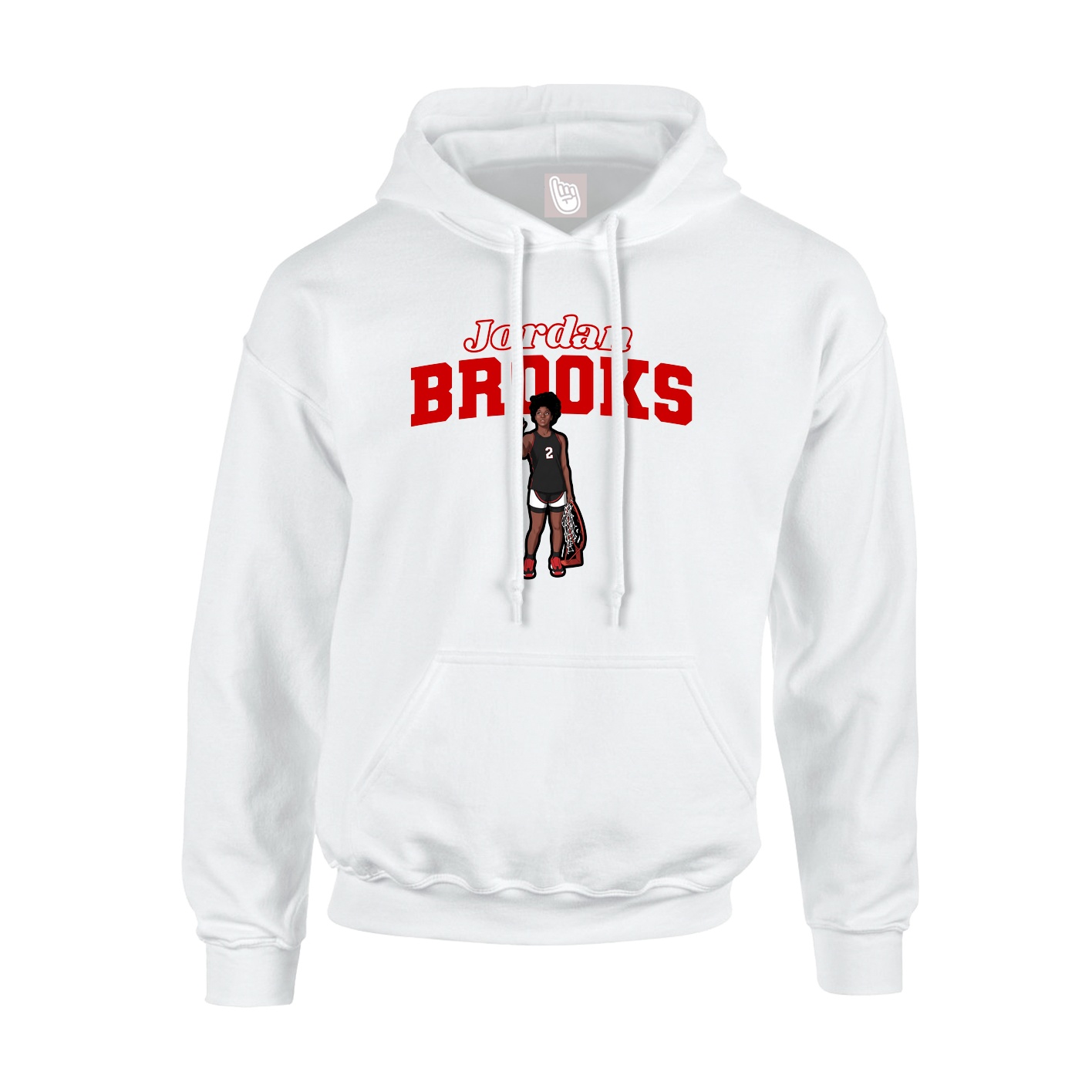 Hoodie — Name Arch in White