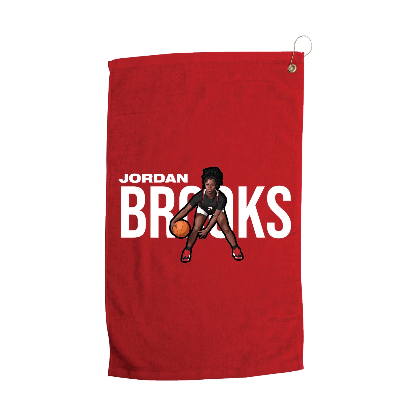 Golf Towel — Player Name in Red