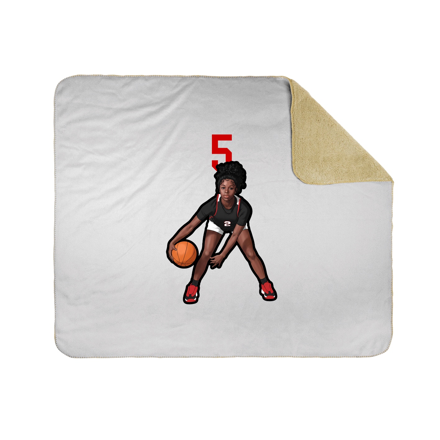Throw Blanket — Number Top in White