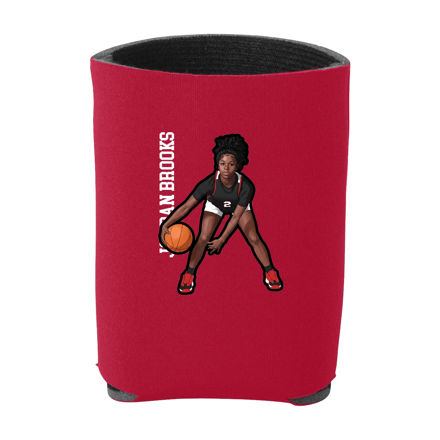Can Holder — Name Vertical in Red