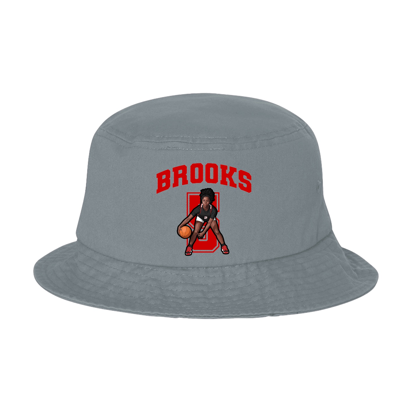 Bucket Cap — Number in Grey